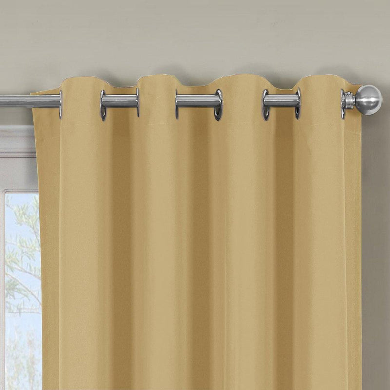 Luxor Heavyweight 100% Cotton Room-Darkening Grommet Curtains Single Panel-Royal Tradition-Egyptian Linens