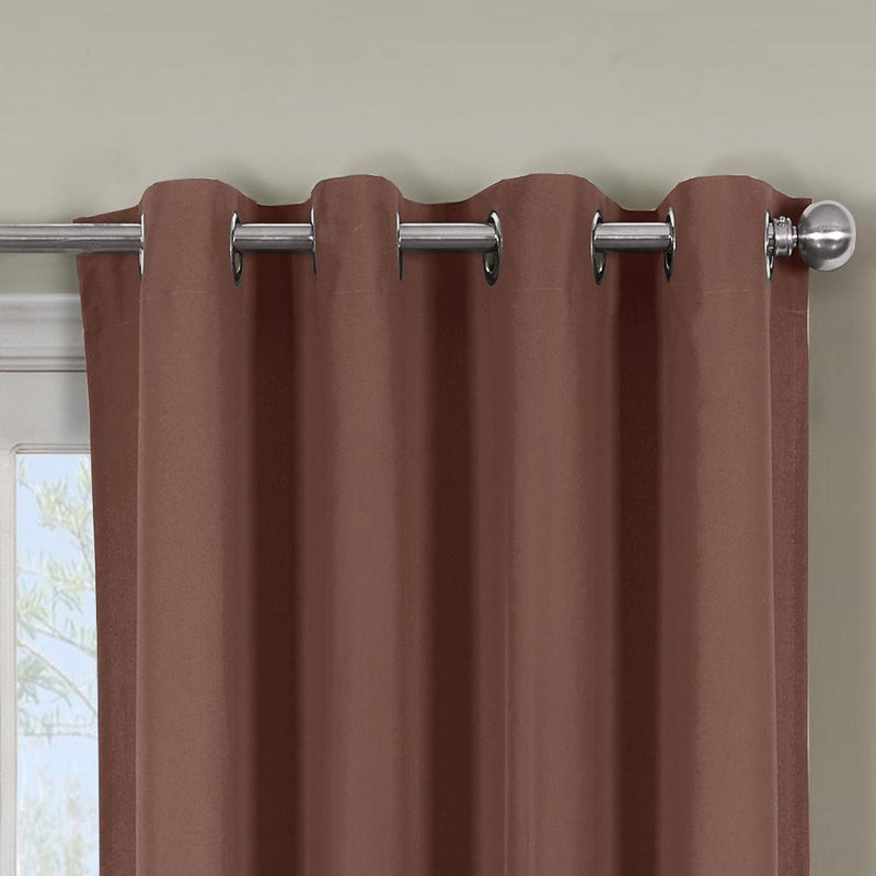 Luxor Heavyweight 100% Cotton Room-Darkening Grommet Curtains Single Panel-Royal Tradition-Egyptian Linens