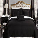 Luxury Checkered Quilted Wrinkle-Free 4-6 Piece Quilted Coverlet Sets-Royal Tradition-Twin/Twin XL-Black-Egyptian Linens