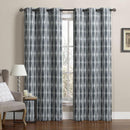 Printed Mansoon Triple Weave Blackout Curtain Panels 76"Wx84"L(Set Of 2)-Royal Hotel Bedding-Grey-Egyptian Linens