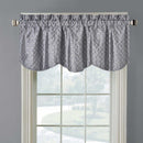 Mirabel Embroidered Lined Valance Scalloped Decorative Rope 52"Wx19"L (Single)-Wholesale Beddings