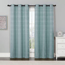 Murry Thermal Blackout Curtain Panels Jacquard Textured 76”Wx84”L(Set Of 2)-Royal Hotel Bedding-Blue-Egyptian Linens