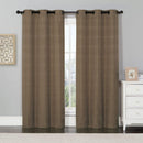 Murry Thermal Blackout Curtain Panels Jacquard Textured 76”Wx84”L(Set Of 2)-Royal Hotel Bedding-Chocolate-Egyptian Linens