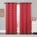 Murry Thermal Blackout Curtain Panels Jacquard Textured 76”Wx84”L(Set Of 2)-Royal Hotel Bedding-Red-Egyptian Linens