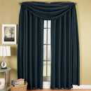 Soho Faux Silk Rod Pocket Window Treatment Scarf or Panel (Single)-Royal Tradition-42 x 63" Panel-Navy-Egyptian Linens
