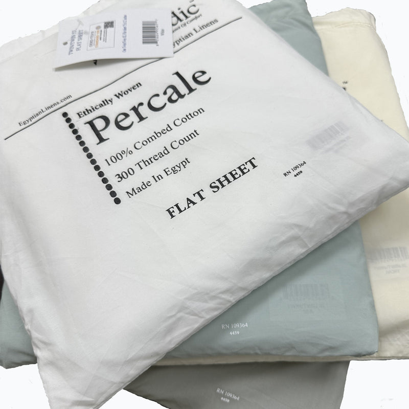 Oversized Percale Flat Sheet Made in Egypt