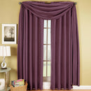 Soho Faux Silk Rod Pocket Window Treatment Scarf or Panel (Single)-Royal Tradition-42 x 63" Panel-Purple-Egyptian Linens