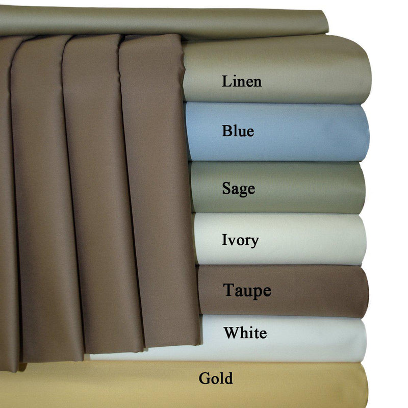 Extra Deep Pockets (22 inches) Sheet Set - Solid 300 Thread Count-Royal Tradition-Egyptian Linens