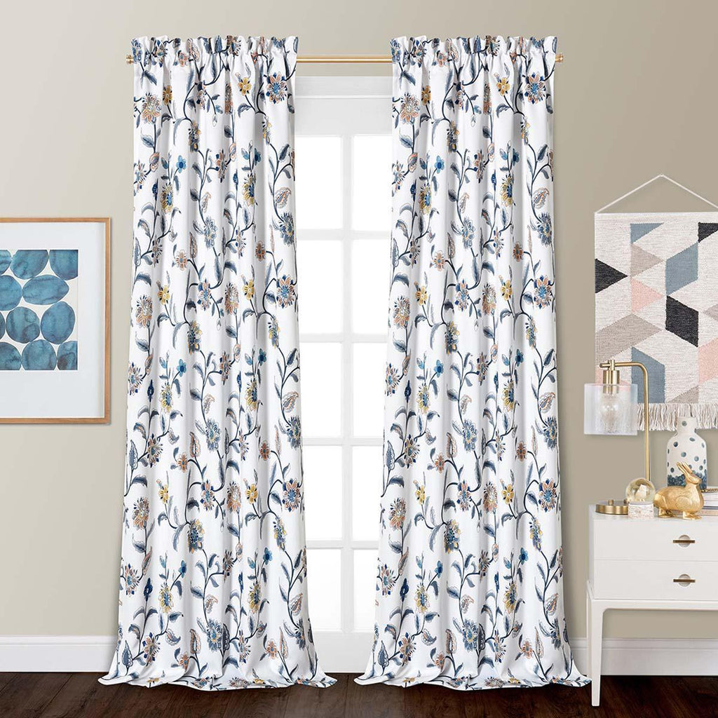 Spring Vine Room Darkening Curtain Panel Pair 84 Inches Long