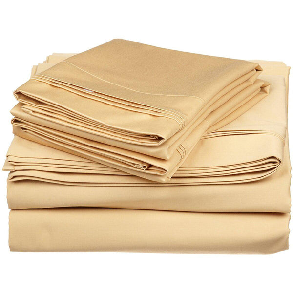 Triple Pleated 600 Thread Count 100% Egyptian Cotton Sateen Sheets-Wholesale Beddings