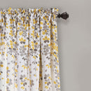 Weeping Flowers Room Darkening Curtain Panel Pair - 84 Inches Long - Yellow/Grey-Royal Tradition-Egyptian Linens