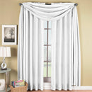 Soho Faux Silk Rod Pocket Window Treatment Scarf or Panel (Single)-Royal Tradition-42 x 63" Panel-White-Egyptian Linens