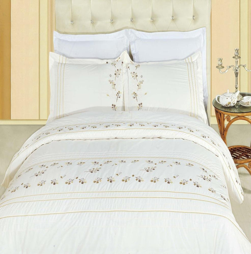 Tasneen 100% Cotton Embroidered Duvet Cover Sets-Royal Tradition-Full/Queen-Egyptian Linens